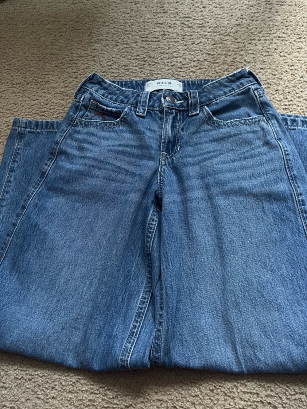 Low rise super baggy jean